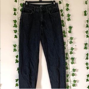Black high waisted mom jeans